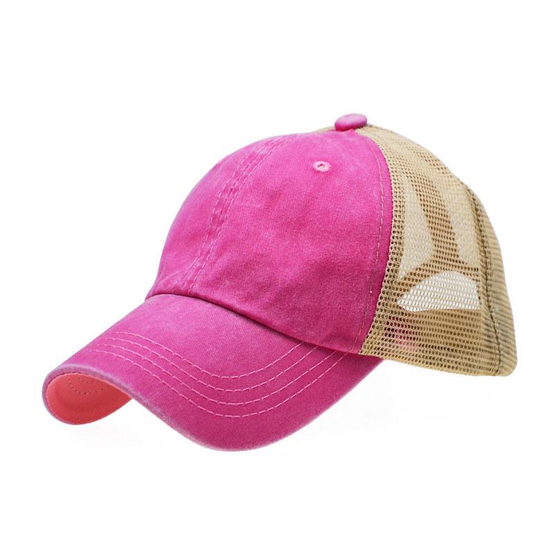 Кепка бейсбольная из старого хлопка однотонная, легкая, сетчатая, для мужчин и женщин, корейская версия, весна-лето