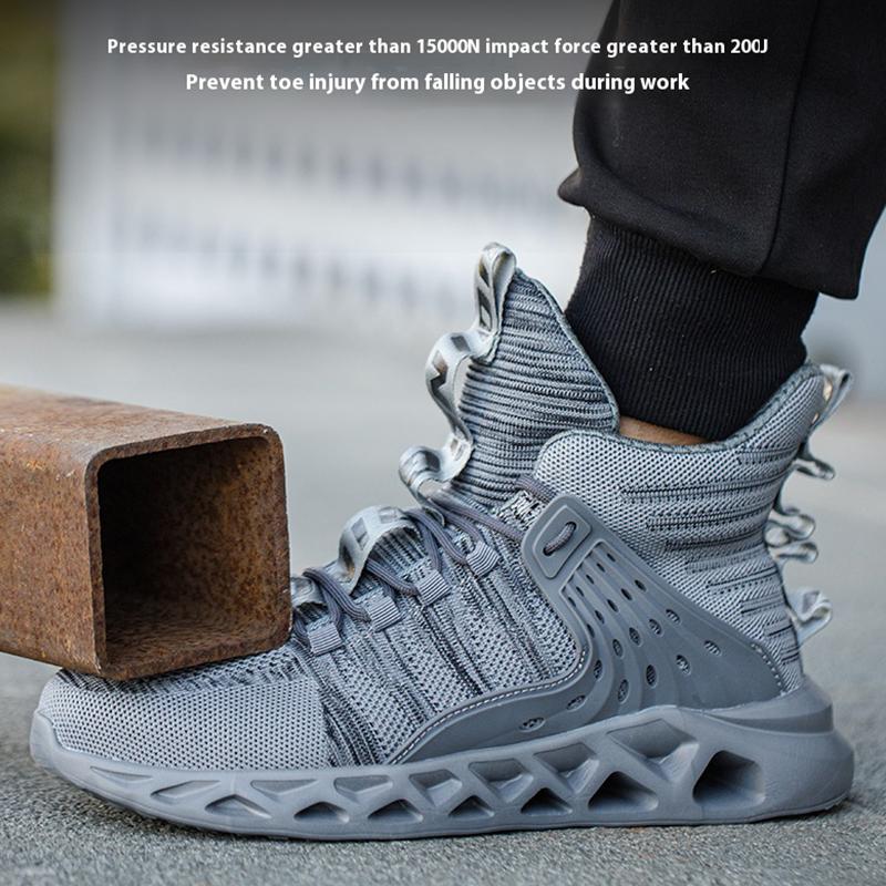 Легкие рабочие защитные ботинки, мужская спортивная защитная обувь, дышащая защитная рабочая обувь от проколов, мужские рабочие кроссовки со стальным носком