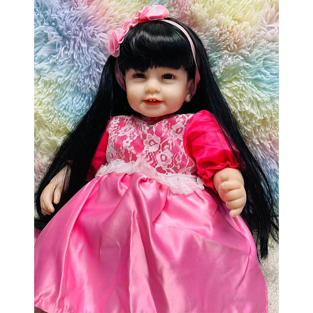 Реалистичные куклы реборн 55 см, реалистичные улыбающиеся девушки, принцесса, милые куклы-реборн, новорожденные для детей, подарок на день рождения, игрушка-подружка
