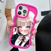 Чехол для телефона Danganronpa Чиаки Нанами для iPhone 17 16 15 14 13 12 11 Air Pro Max Plus Красный Мягкий ТПУ Покрытие с Волнистым Краем