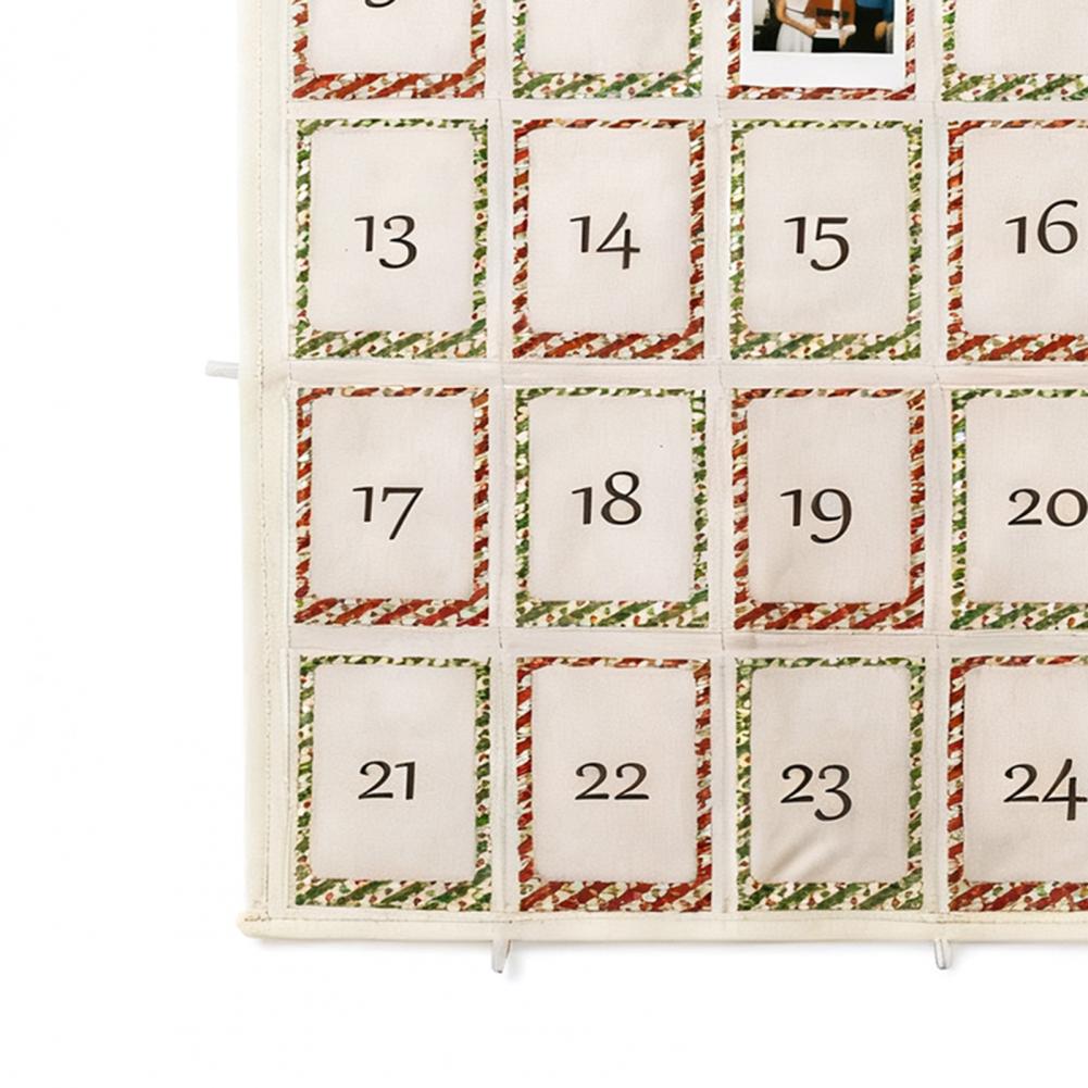 Christmas Picture Countdown Board Photo Advent Calendar With Christmas Clips Reusable Photo Display Collage Board With LED Light