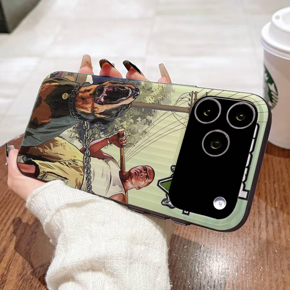 D-Decor T-Theft A-Auto G-GTA Видеоигра Для IPhone 15 16 17 14 13 12 11 Pro Max 16E 16 Plus 17 Air Гофрированный Ударопрочный Телефон