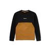 Color Block Fleece Pullover Sweatshirt Men Tops Wheat A22KF-P56