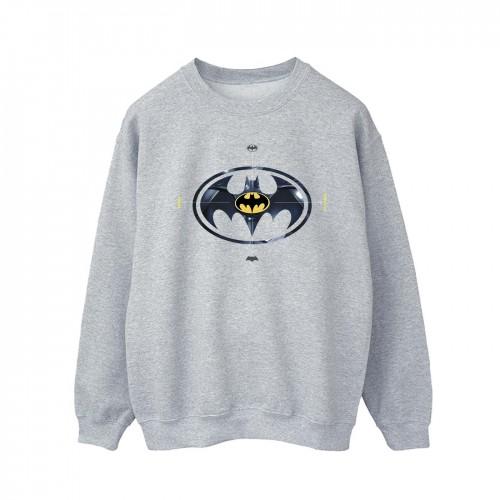 DC Comics Mens The Flash Batman Metal Logo Sweatshirt