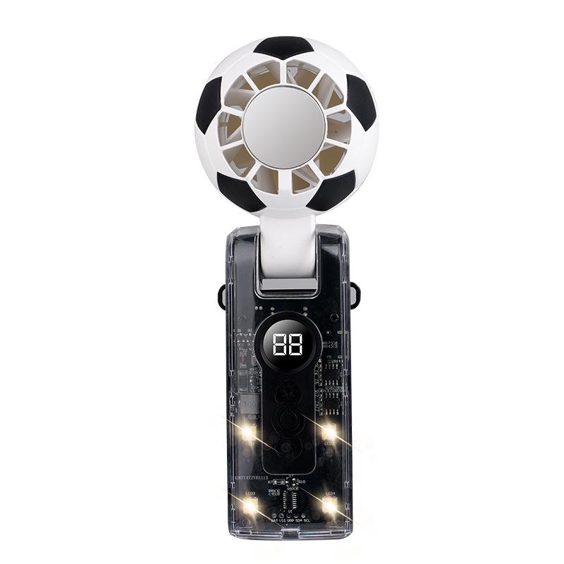 World Cup High-Speed Foldable Football Fan with Cooling Light & Ice Pack Display