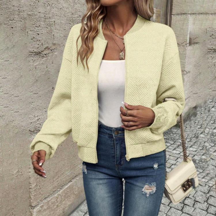 Women Loose Casual Lightweight Long Sleeve Full Zipper Sweatshirts Jackets Coat Outwear
