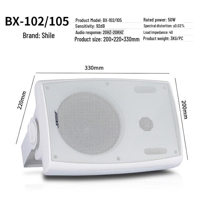 SHILE Wireless Bluetooth Wall-Mounted Speaker System with Dual Mics (CN version)