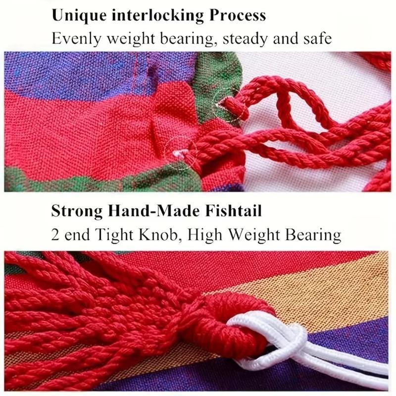 Кресло-гамак Портативное для улицы Кемпинговое кресло-гамак Холщовые кресла-качалки для отдыха Подвесные кресла Веревочные качели для помещений Кемпинговые гамаки