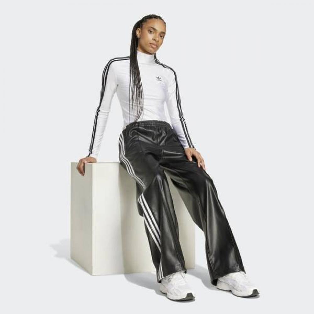 Женская футболка с длинным рукавом и принтом Adicolor в 3 полосы