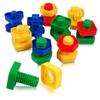 Educational Plastic Insert Blocks Montessori Nut Shape Toys Screw Building Blocks  Kids Gift