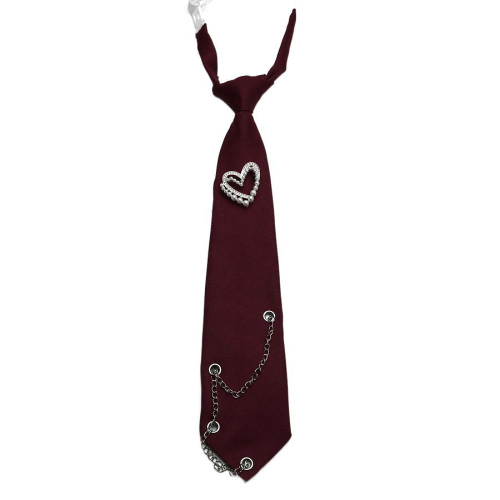 Black Long Necktie Korean Style Shirt Tie Temperament Love Heart Tie  Performance