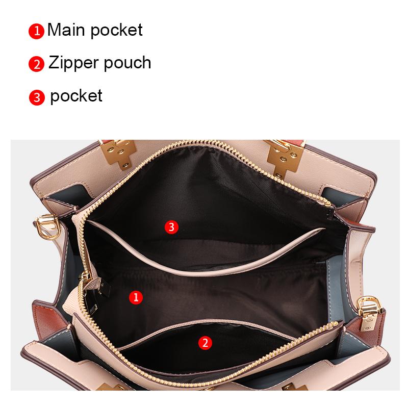 New Women's Handbag Light Luxury Embroidered Cowhide Bag Fashionable Versatile Commuter Bag