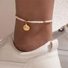 Women Anklets Seashell Shape Beads Bohemian Style Good-looking Women Ankle Chain for Daily Wear