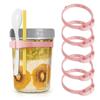 Подставка для ложек с 3 отверстиями, нескользящая, для стакана, для соломинки, с ремешком для ложки, подвесная, для стакана Мейсона, для стакана Стэнли