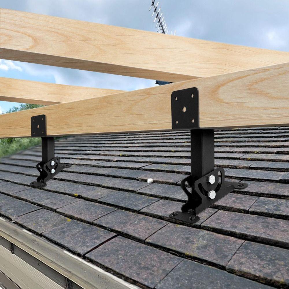 Adjustable Terrace Riser Beam Frame Kit Saddle Shaped Canopy Support Frame  Roof Installation