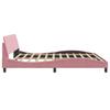 Bed Frame  Dover  Pink 200x200 cm Velvet
