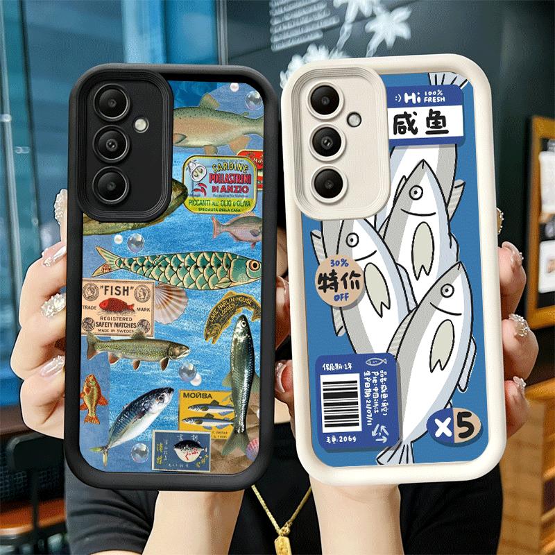 Чехол для телефона для Samsung Galaxy A17 A16 A15 A14 A13 Соленая рыба со скидкой A56 A36 A26 A55 A35 A25 A54 A34 A24 A53 A33 A23 A07 A06