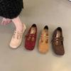 Fashion Bailamos Retro Flats Women's Single Shoes Mary Jane Shoes Women Soft and Comfortable Ballet Shoes Women Zapatos De Mujer
