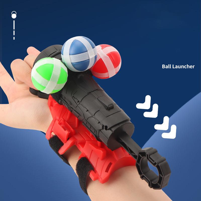 Мультяшные липкие шариковые пистолеты на запястье катапульта метательная мишень для стрельбы по мишеням пусковая установка для детской вечеринки интерактивная игра уличные спортивные игрушки