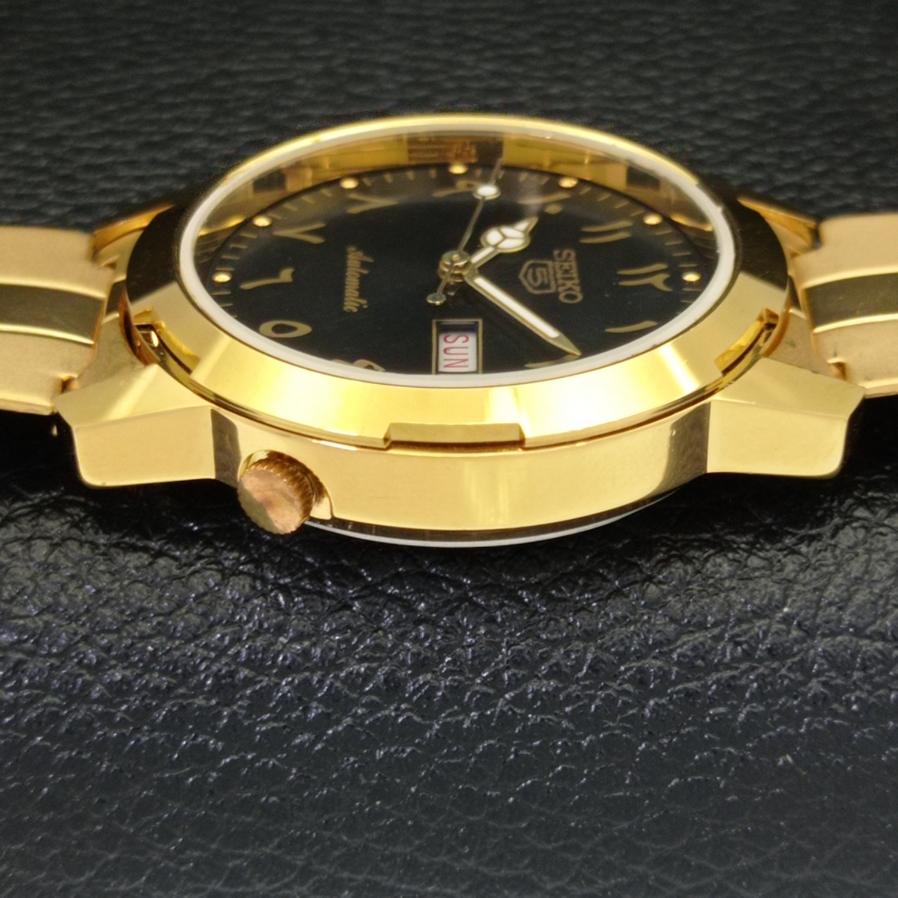 Seiko 5 АВТОМАТИЧЕСКИХ 6309A МУЖСКИЕ ВОССТАНОВЛЕННЫЕ ЯПОНСКИЕ ЧЕРНЫЙ ЦИФЕРБЛАТ АРАБСКИЙ ЧАСЫ a426404-2