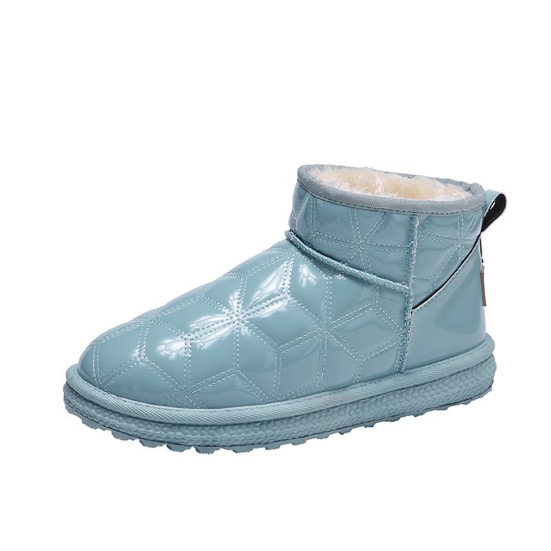 Женские зимние сапоги 2025 новые зимние бархатные утолщенные водонепроницаемые нескользящие в зарубежном стиле теплые хлопковые ботинки для Северо-Востока