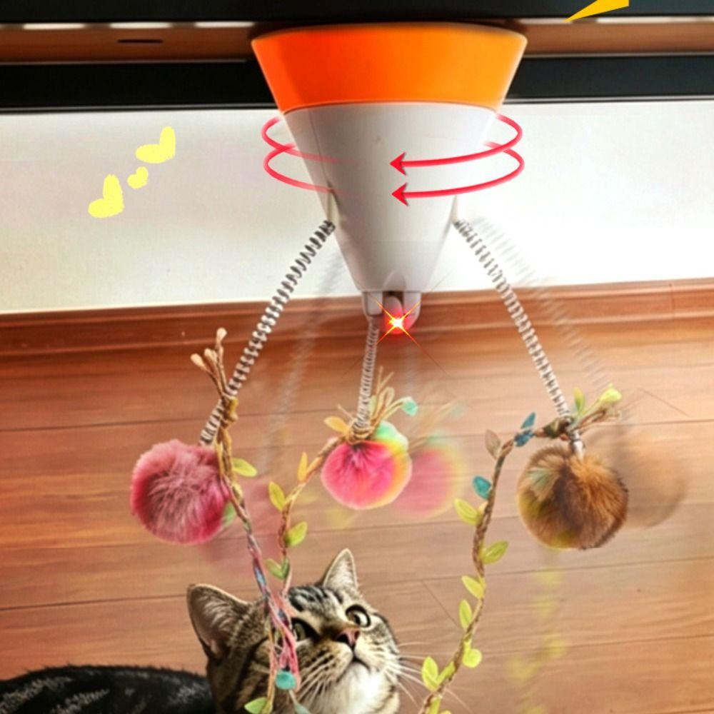 Magnetic Automatic Rotation Pet Toy Creative Interactive Sound Toys Cat Teasing Stick Indoor Play