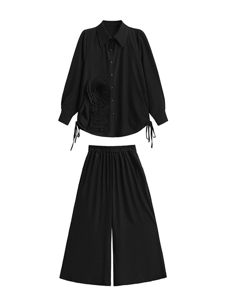 Xitao Side Split Bandage Three-dimensional Pant Set GYX1527