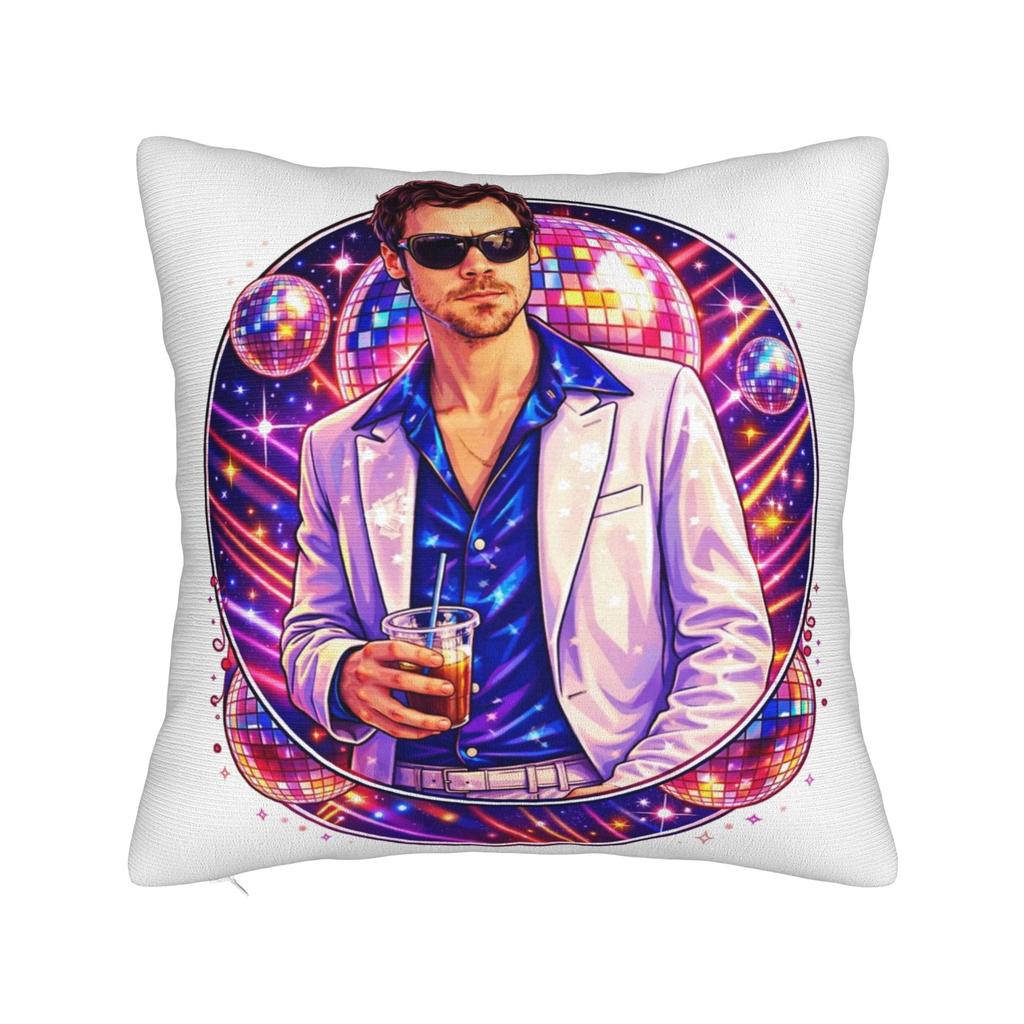 Harrys Styles Kiss All The Time Disco Occasionally Pillowcase Printing Cushion Cover Decoration Throw Pillow Case Cover
