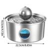 ZYFeeder 4л Фонтанчик для питья кошек из нержавеющей стали Поилка для домашних животных с окном Бесшумная Автоматическая поилка для кошек и собак Без вилки
