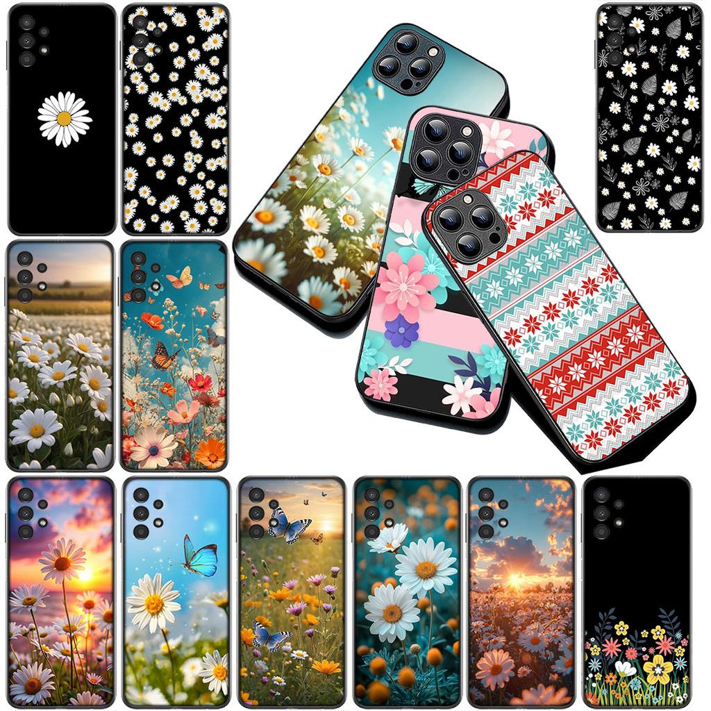 for Samsung Galaxy A35 A36 A55 A26 A05 A06 A14 A50 A51 A53 A54 A12 A13 A23 Phone Cover Case Fresh Little Daisy Flower Wallpaper