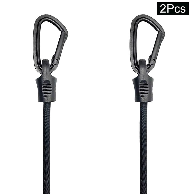 2Pcs D-Type Plastic Hook Elastic Bungee Shock Cord Strap Car Luggage Tent Kayak Boat Canoe Bikes Adjustable Tie Strap Hooks