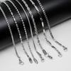Classic Trendy Chain Necklace for Men Women Silver Color 3mm Stainless Steel Snake Bone Link Cuban Chain Choker Necklace Hip Hop Jewelry