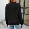 Women's Fashion Casual Half-Turtleneck Solid Color Loose Pullover Long-sleeved Knitted Sweater