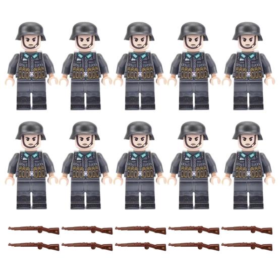 10 шт. фигурка солдата с 10 стрелком оружие аксессуары блок мелкие частицы строительная игрушка солдат модель настольный песок