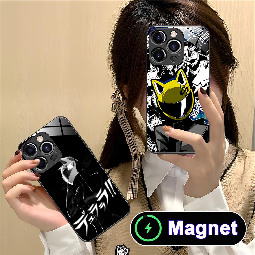 Anime Durarara Phone Case for iPhone 17 16 15 14 13 12 11 Air Pro Max Plus Mini Glass MagSafe Cover