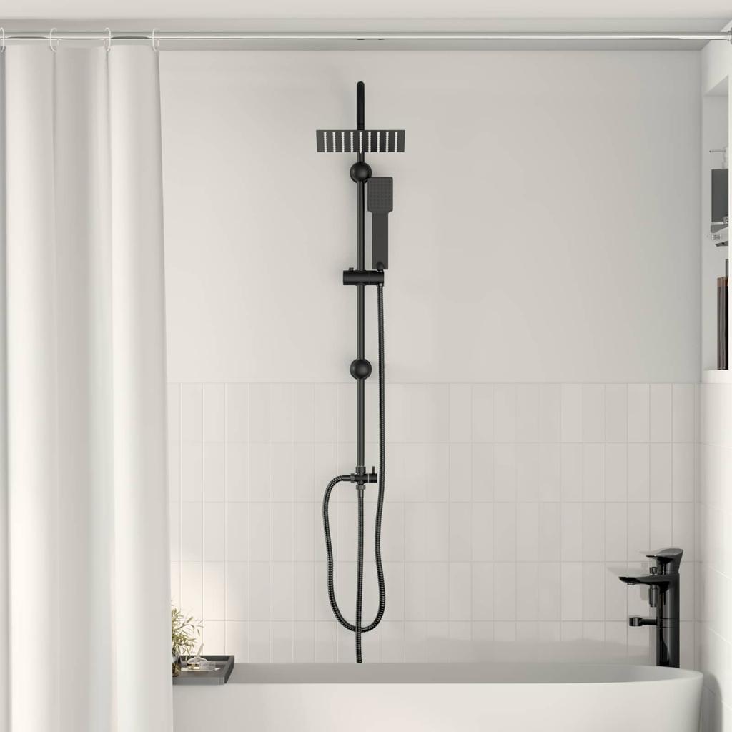 Shower System Black 47 x 20 x 95 cm Stainless Steel