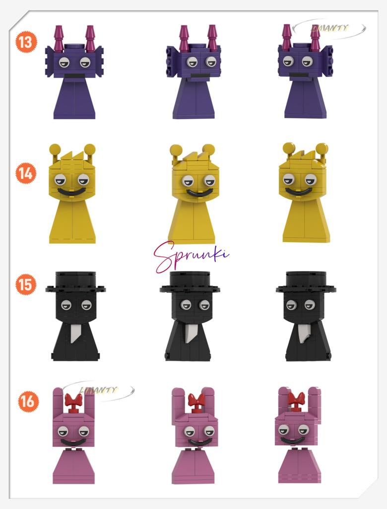 Sprunky Building Blocks Sprunki Blocks Sprunki Building Blocks Sprunki Blocks Doll Goods Toys Game Figure Building Blocks Singing Monster Horage Game