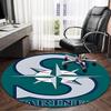 Mariners Team Logo Round Rug for Livingroom,Bedroom, Palyroom, Chair Rug, Area rug, Circle Carpet, Large Size Fan Christmas gift