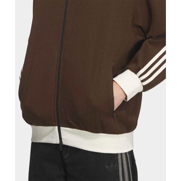 adidas Оригиналы Вафельная Классическая Спортивная Куртка на Молнии с Полосками Дышащая с Длинным Рукавом Унисекс куртки KQ6865