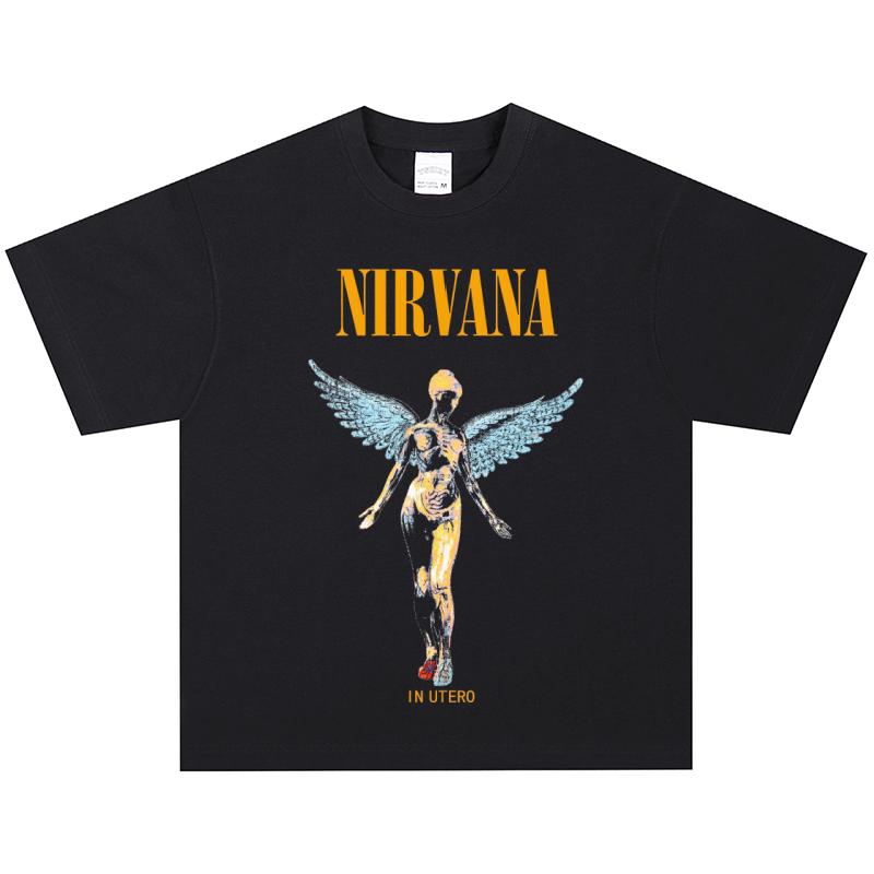 Футболка Nirvana, Мягкая ткань, Повседневная