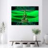 Canvas print, Buddha on a green background