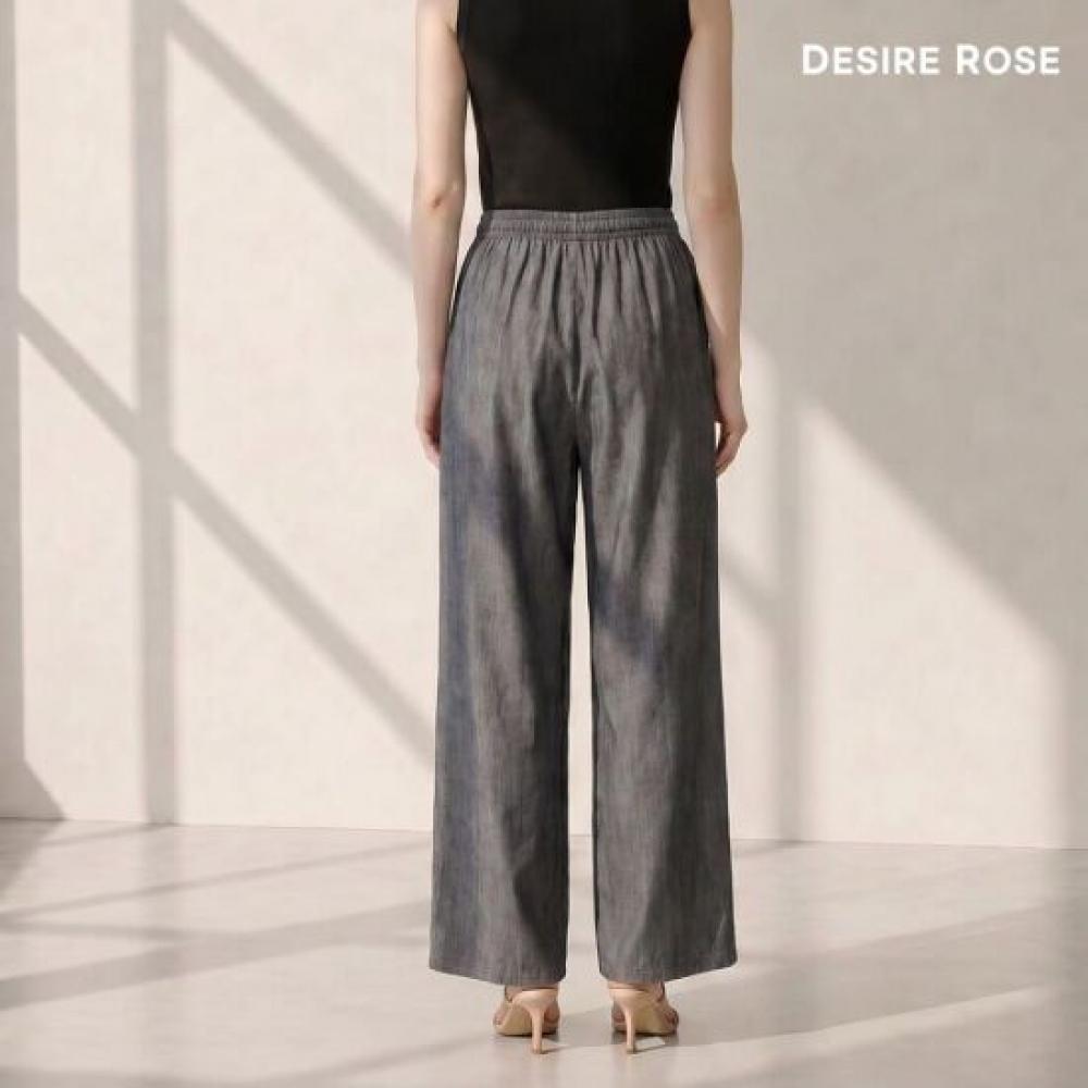 Desire Rose Women Wide Banding Pants 3 Colors
