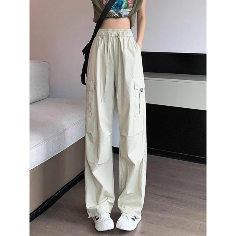 Женские повседневные брюки для бега, однотонные брюки с низкой талией, широкие мешковатые брюки на шнурке, уличная одежда Y2k, свободные спортивные штаны