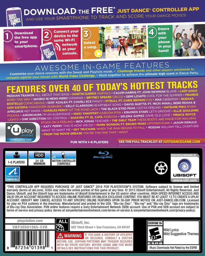 Just Dance 2016 Север PS4 PS3 (Импортная версия Америка) - -