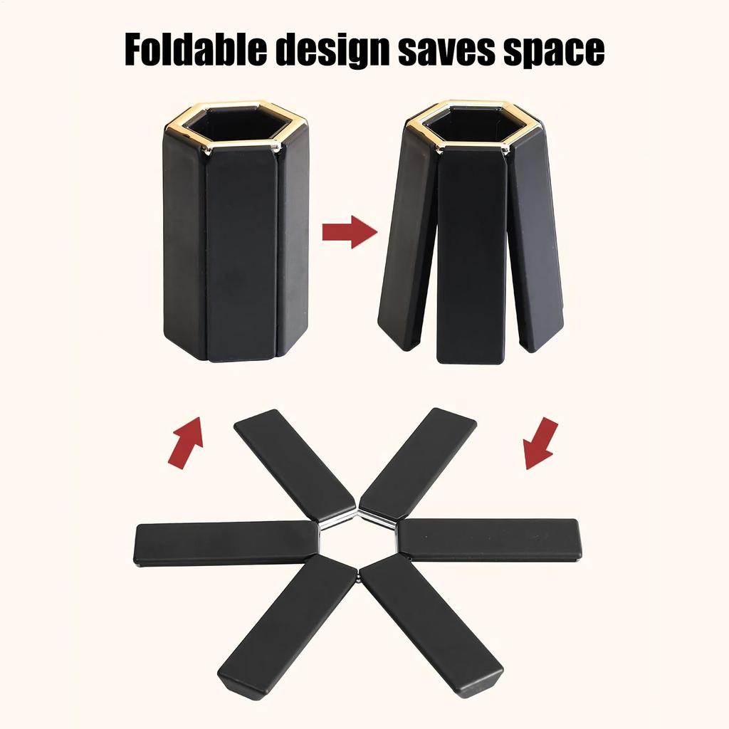 Kitchen Trivets Folding Insulation Pad Pot Mat Dish Placemat Coaster Folding Heat Insulation High Temperature Pots And Pans