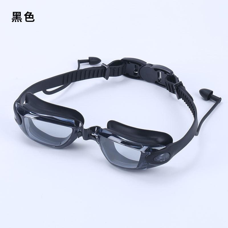 Adult anti-fog silicone flat light swimming goggles high definition field of view waterproof swimming glasses