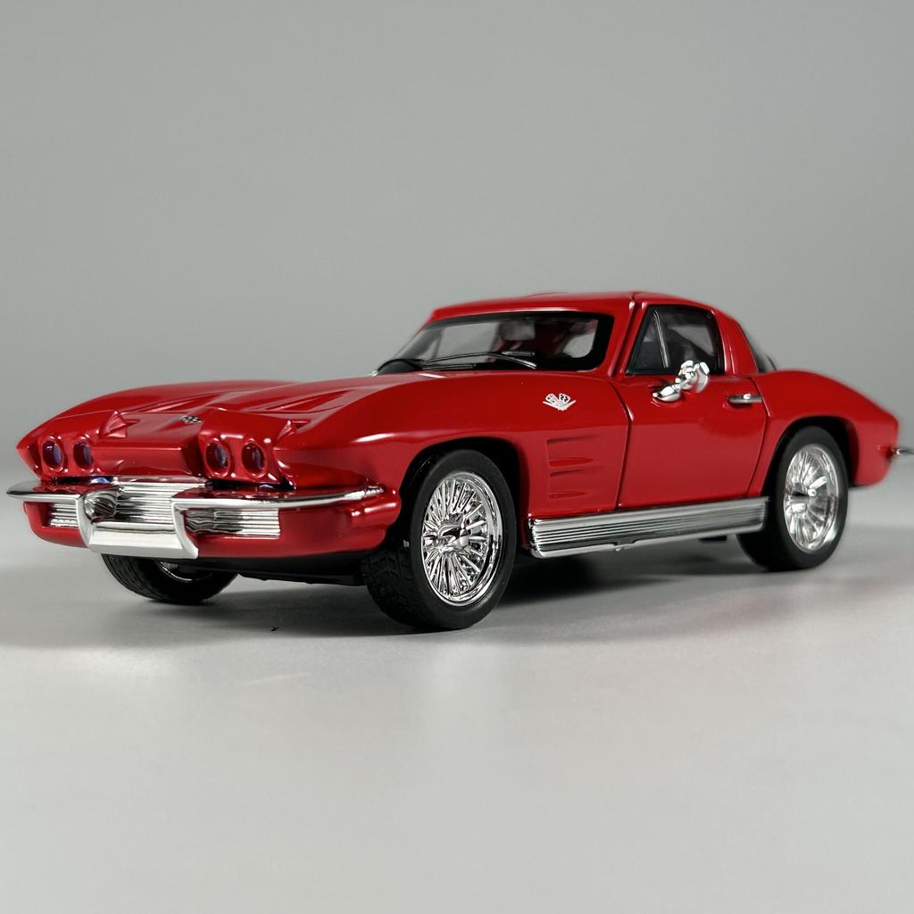 AABHC1 1:32 Chevrolet Corvette C2 Supercar Alloy Metal Diecast Model Car Fine Home Decorations Ornaments Children Toy Car Birthday Gift