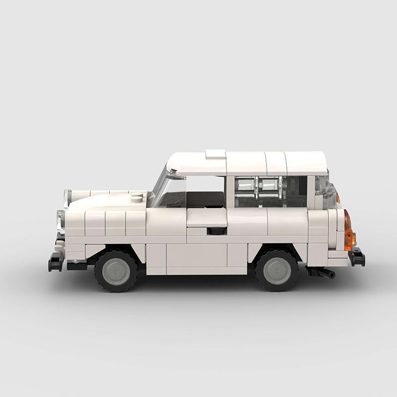 Трабант MOC Старый автомобиль Классический автомобиль Модель Строительные блоки Германия Внедорожник Кирпич Рождественский Подарок на День благодарения Город Техническая игрушка