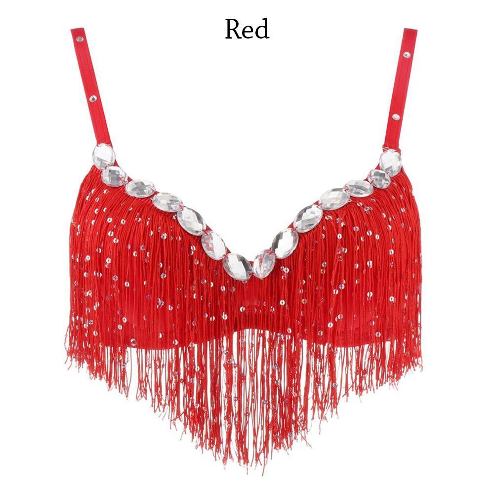 Сценический танцевальный костюм с кисточками, пайеточный бюстгальтер для танца живота, сценический топ, бюстгальтер-халтер