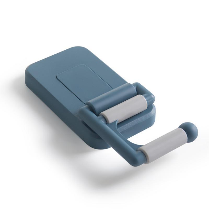 Настенный крючок без отверстий, зажим для швабры, многофункциональный складной белый крючок для хранения, бесшовный для швабры и веника